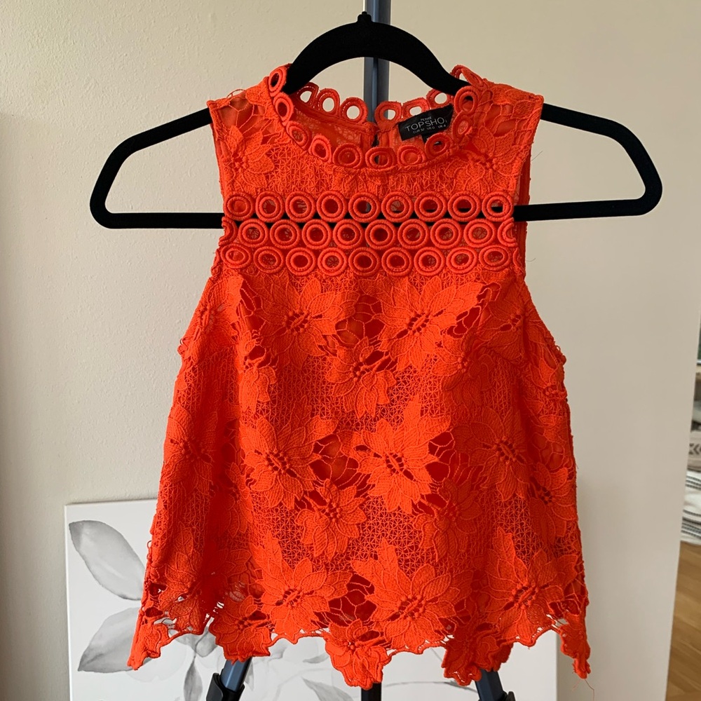 Topshop Lace Crop top
